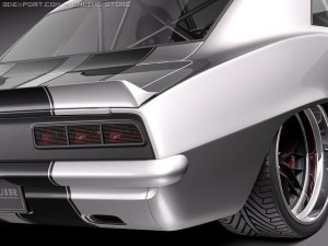 Chevrolet Camaro 1969 Pro Touring Custom 3D Модель