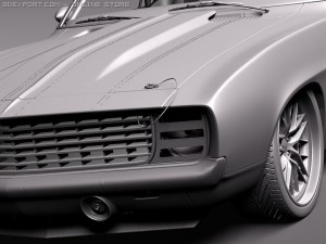 Chevrolet Camaro 1969 Pro Touring Custom 3D Модель