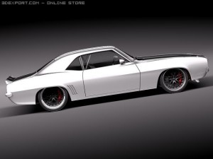 Chevrolet Camaro 1969 Pro Touring Custom 3D Модель