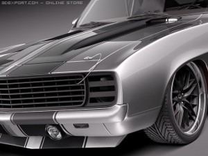 Chevrolet Camaro 1969 Pro Touring Custom 3D Модель