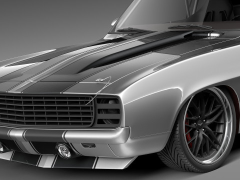 Chevrolet Camaro Pro Touring Custom 1969 3D Модель