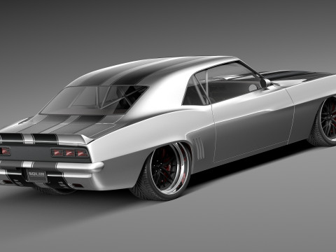Chevrolet Camaro Pro Touring Custom 1969 3D Модель