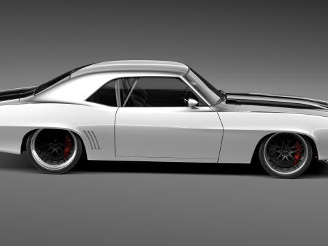 Chevrolet Camaro Pro Touring Custom 1969 3D Модель