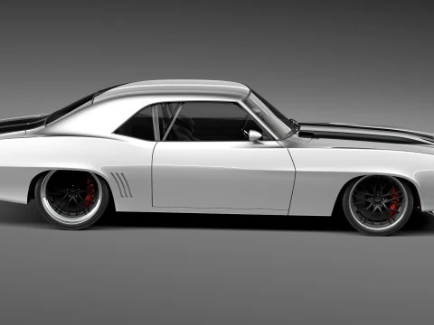 Chevrolet Camaro Pro Touring Custom 1969 року 3D Модель