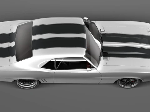 Chevrolet Camaro Pro Touring Custom 1969 року 3D Модель