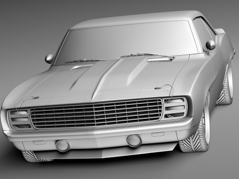 Chevrolet Camaro Pro Touring Custom 1969 3D Модель