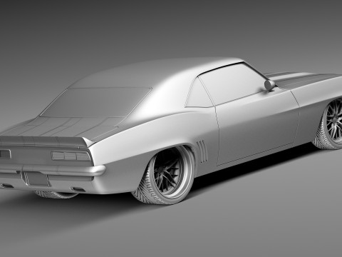 Chevrolet Camaro Pro Touring Custom 1969 3D Модель