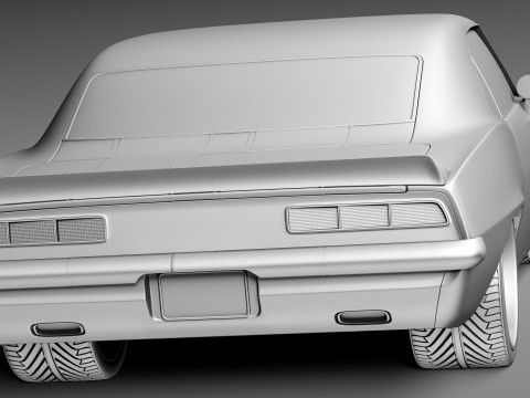 Chevrolet Camaro Pro Touring Custom 1969 3D Модель