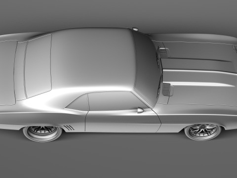 Chevrolet Camaro Pro Touring Custom 1969 3D Модель