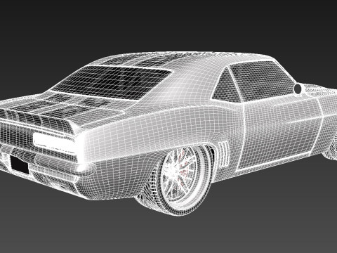 Chevrolet Camaro Pro Touring Custom 1969 3D Модель