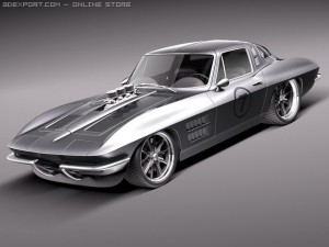 Chevrolet Corvette C2 pro touring 3D Model