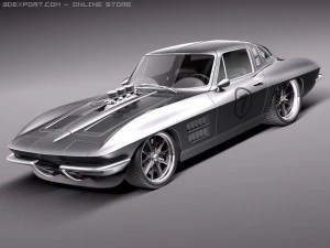 Turing pro Chevrolet Corvette C2 Model 3D