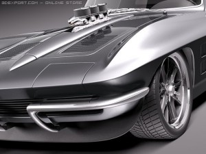 Chevrolet Corvette C2 pro touring Modèle 3D