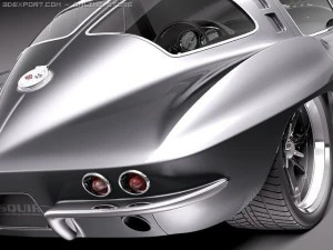 Chevrolet Corvette C2 pro touring 3D Model