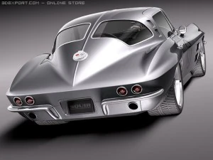 Chevrolet Corvette C2 pro touring 3D Model