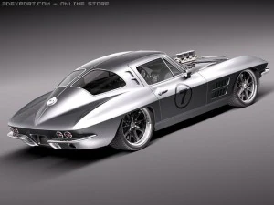 Chevrolet Corvette C2 pro touring 3D Model
