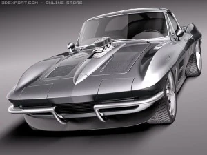 Chevrolet Corvette C2 pro touring 3D Model