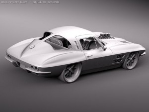 Chevrolet Corvette C2 pro touring Modèle 3D