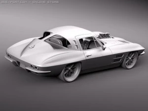 Chevrolet Corvette C2 pro touring 3D Model