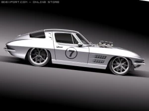 Chevrolet Corvette C2 pro touring 3D Model