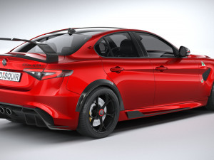Alfa Romeo Giulia GTAm 2021 3D 模型
