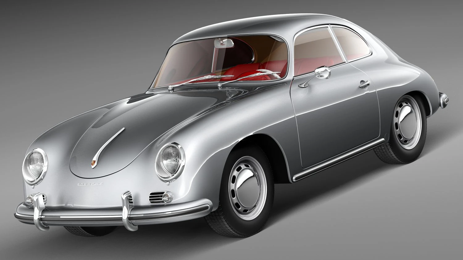 Porsche 356A Coupe 1955 3D Model .c4d .max .obj .3ds .fbx .stl .blend 