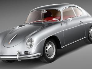 Porsche 356A Coupe 1955 Model 3D