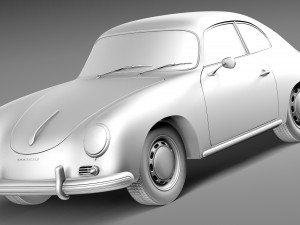 Porsche 356A Coupe 1955 Modelo 3D
