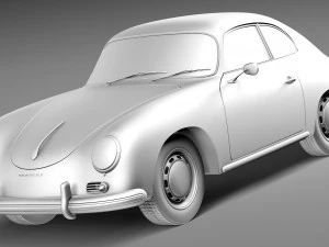 Porsche 356A Coupe 1955 3D Model