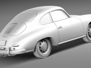 Porsche 356A Coupe 1955 Modelo 3D