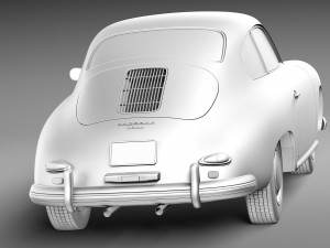 Porsche 356A Coupe 1955 Modelo 3D