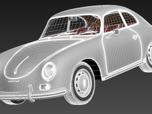 Porsche 356A Coupe 1955 Modelo 3D