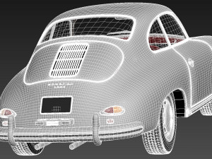 Porsche 356A Coupe 1955 Modelo 3D