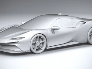 Ferrari SF90 Stradale 2021 3D Model