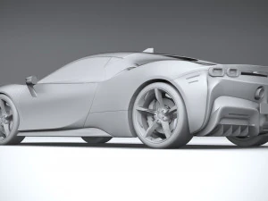 Ferrari SF90 Stradale 2021 3D Model