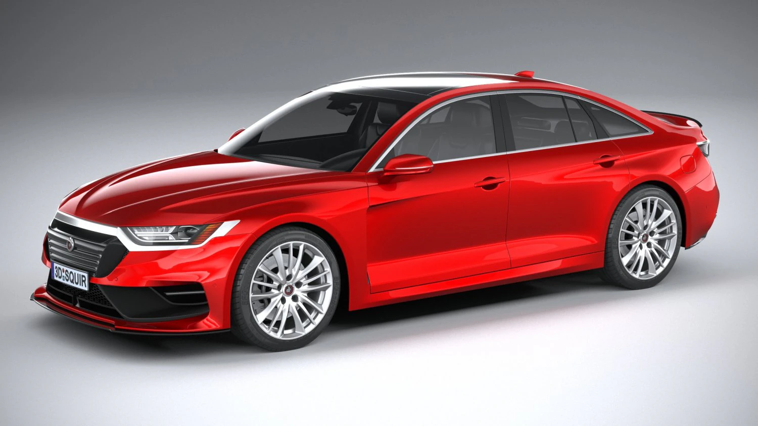 Generic Sedan 2020 v2 3D Model .c4d .max .obj .3ds .fbx .stl .blend