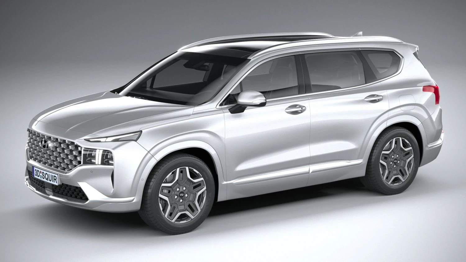 Hyundai Santa Fe 2021 3D Model .c4d .max .obj .3ds .fbx .stl .blend 