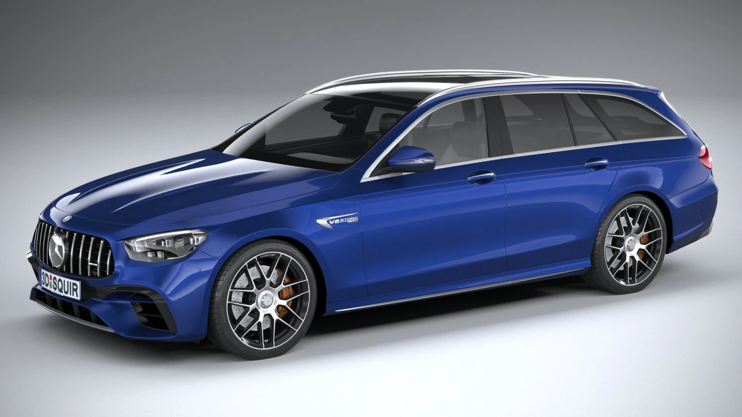 Mercedes-Benz E63 Estate AMG 2021 3D Model .c4d .max .obj .3ds .fbx .stl .blend