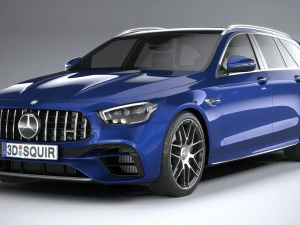 Mercedes-Benz E63 Estate AMG 2021 3D Model