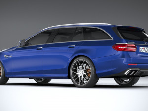 Mercedes-Benz E63 Estate AMG 2021 3D Модель