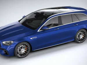 Mercedes-Benz E63 Estate AMG 2021 3D Model
