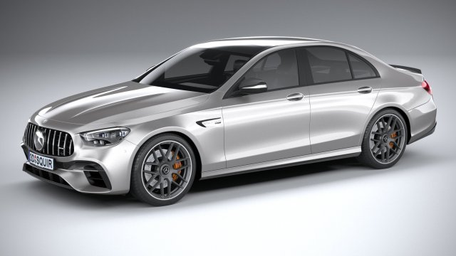 Mercedes-Benz E63 Sedan AMG 2021 3D Model .c4d .max .obj .3ds .fbx .stl .blend