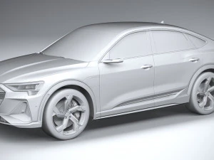 Audi E-tron S Sportback 2021 3D Model