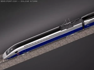 TGV Speed Train 2011 3D Model