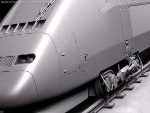 TGV Speed Train 2011 3D Model