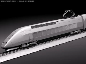 TGV Speed Train 2011 3D Model