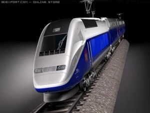 TGV Speed Train 2011 3D Model