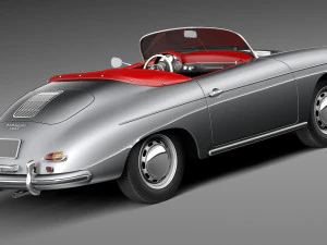 Porsche 356A Speedster 1955 3D Model
