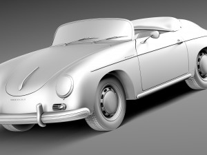 Porsche 356A Speedster 1955 Modelo 3D
