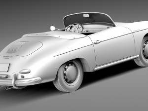 Porsche 356A Speedster 1955 Modelo 3D